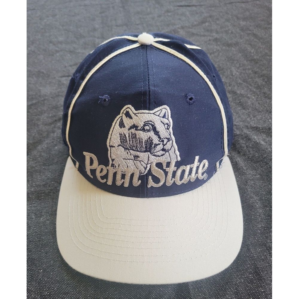 Vintage Penn State Snapback Hat Nittany Lions The Game‎ Big Logo 90s Embroidered